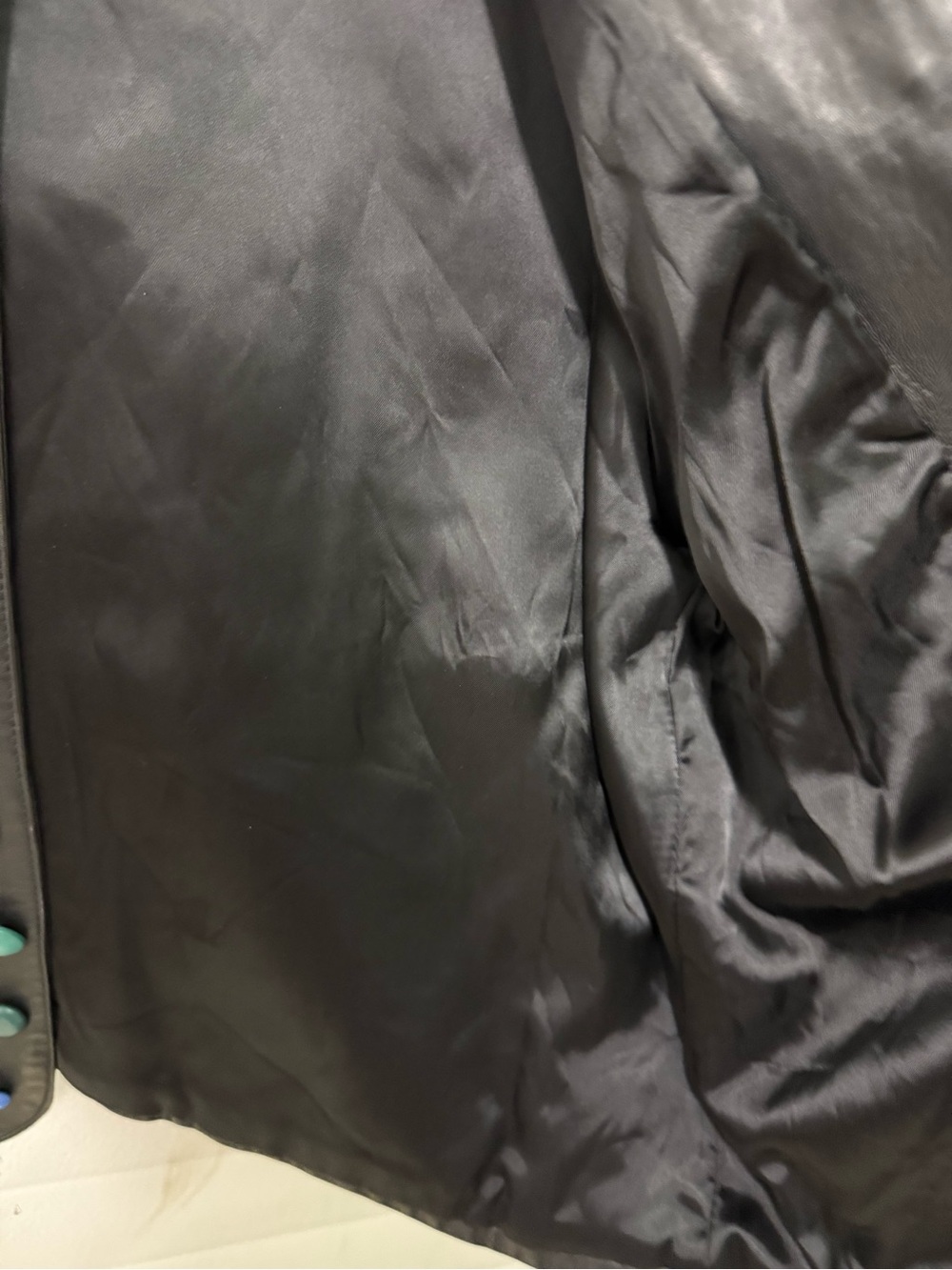 Cedars Black Leather Jacket with Colorful Studs - Picture 3 of 4